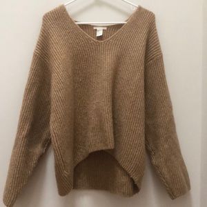 H&M Tan V-neck Sweater